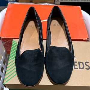 Ugg  Women's Black Suede Loafers